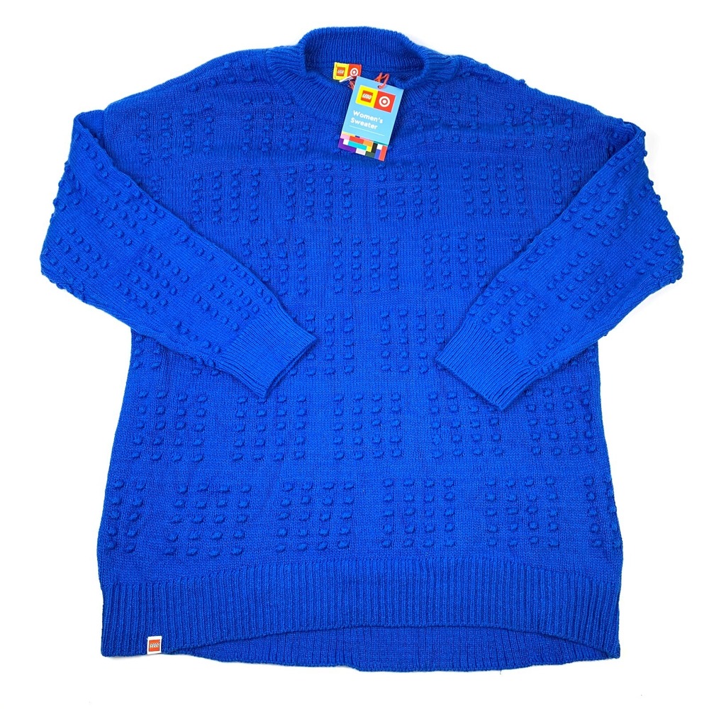 LEGO Blue Sweater Polka Dot Pattern Women's Sz XL Target‎ Exclusive